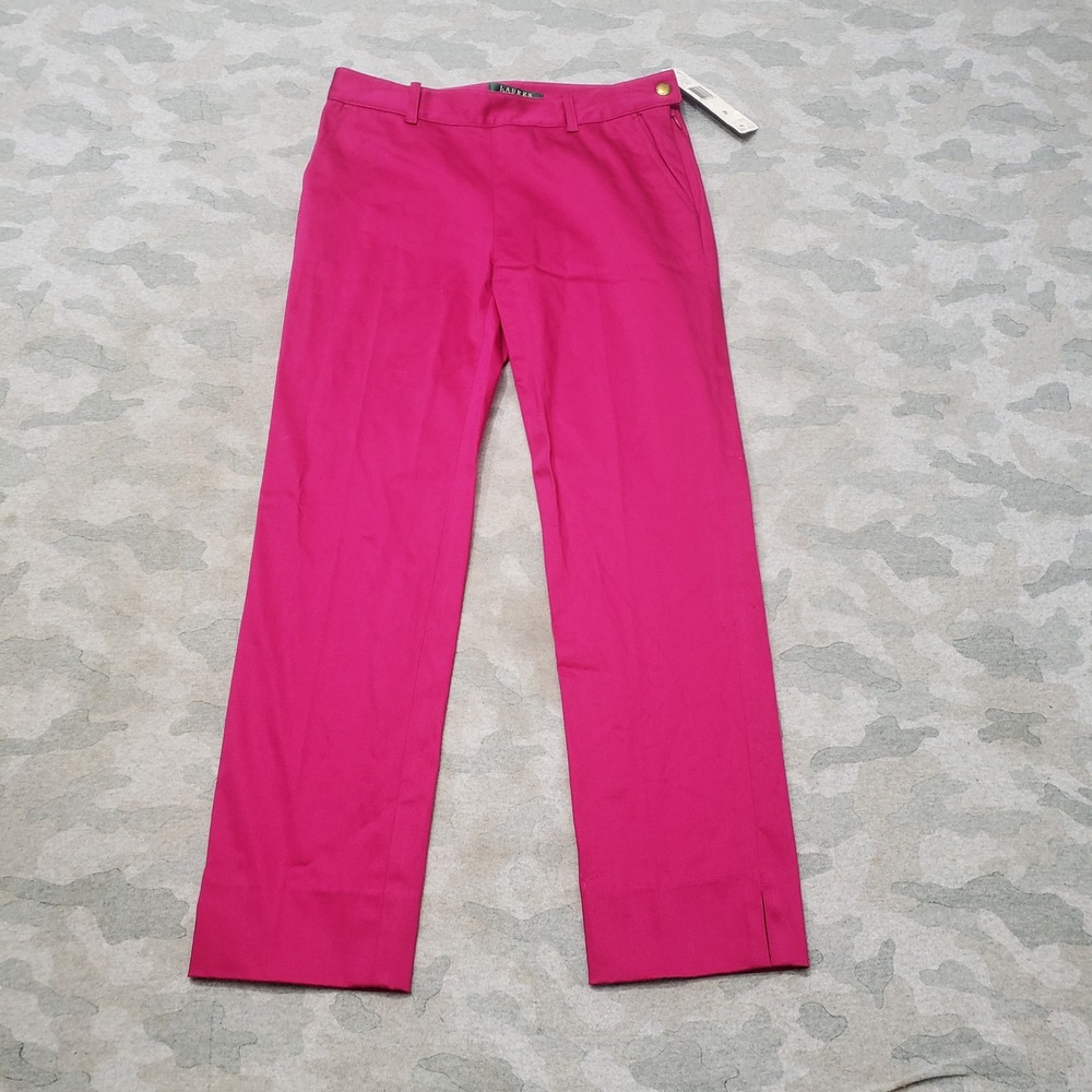 Lauren Ralph Lauren Pants Women 2P Pink Straight Leg NWT